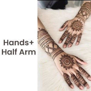 Mehndi on Hands & Half Arm